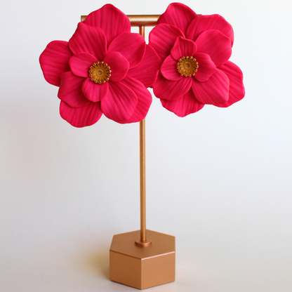 Raspberry Flower Studs