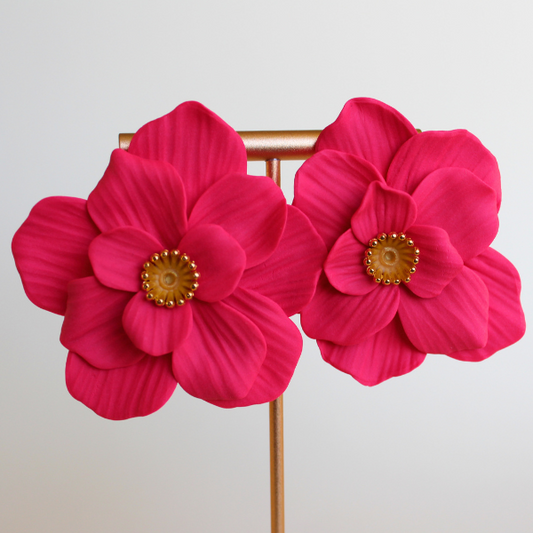 Raspberry Flower Studs