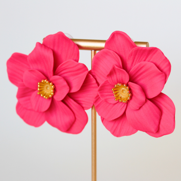 Raspberry Flower Studs