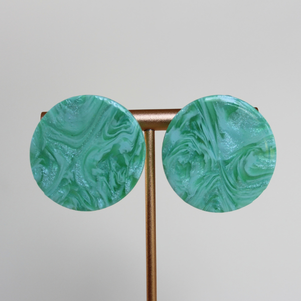 Gaia Green Marble Studs