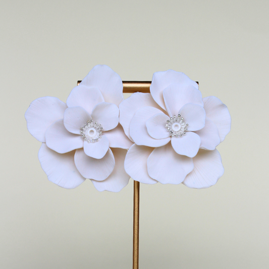 Snow Bloom Flower Studs