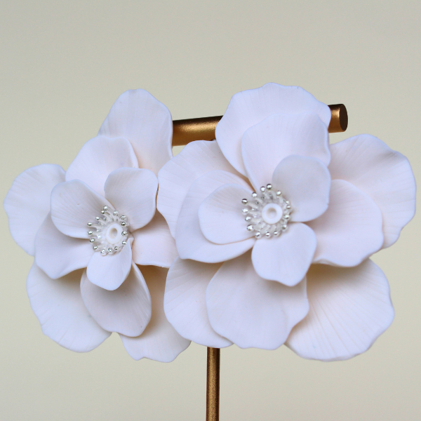 Snow Bloom Flower Studs