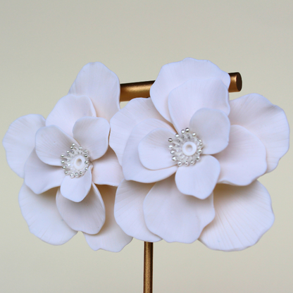 Snow Bloom Flower Studs