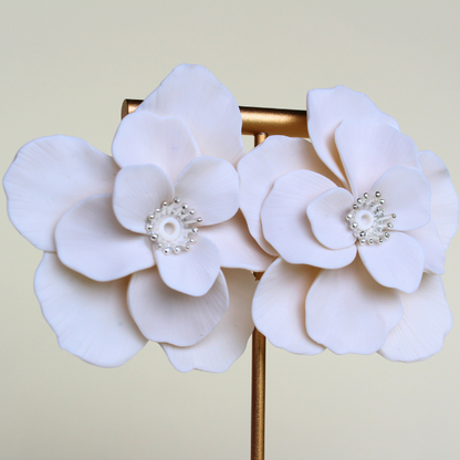 Snow Bloom Flower Studs