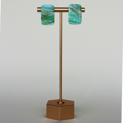 Vero Green Marble Studs